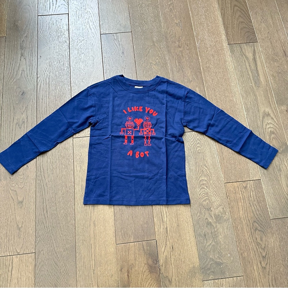 Hanna Andersson Navy Long Sleeve Graphic Tee